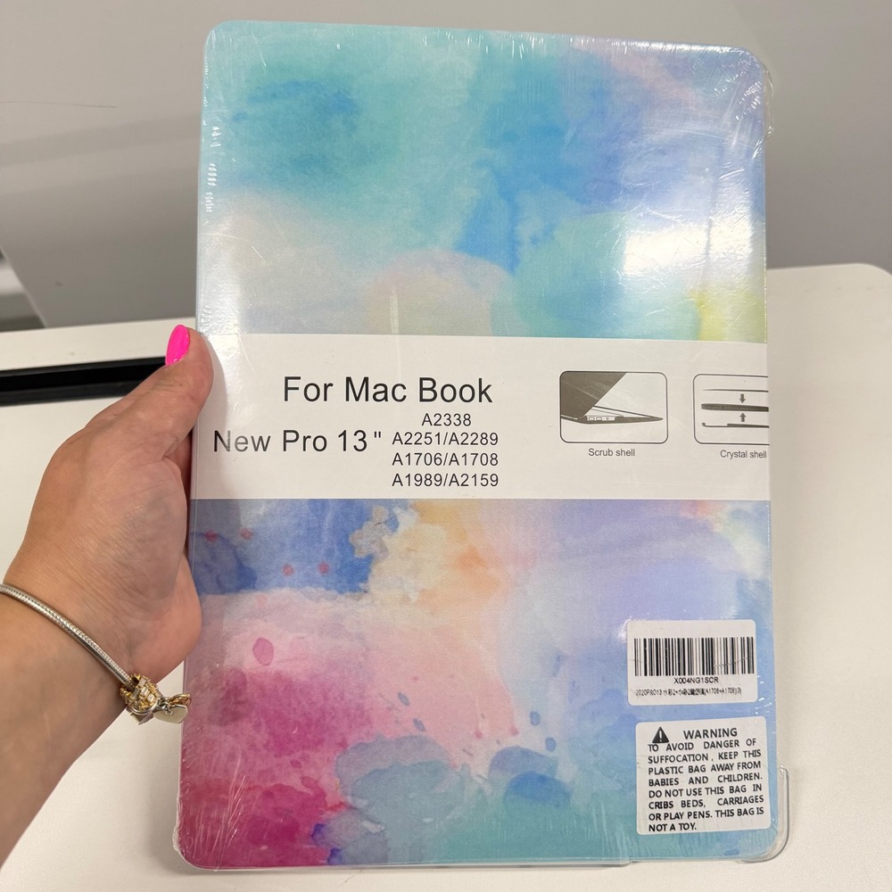 MacBook Pro 13 Case Watercolor Abstract Hard Shell A2338 A2251 A1706 A1989 Blue